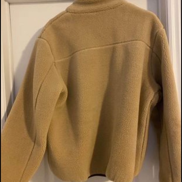 ZARA retro fleece sweater/jacket - Bomber style waist, with zipper, size L-XL - Picture 2 of 5
